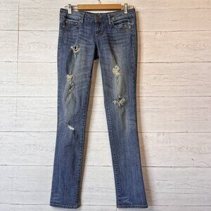 American Eagle Jeans Womens Size 4 Skinny Distressed Light Medium Wash Stretch